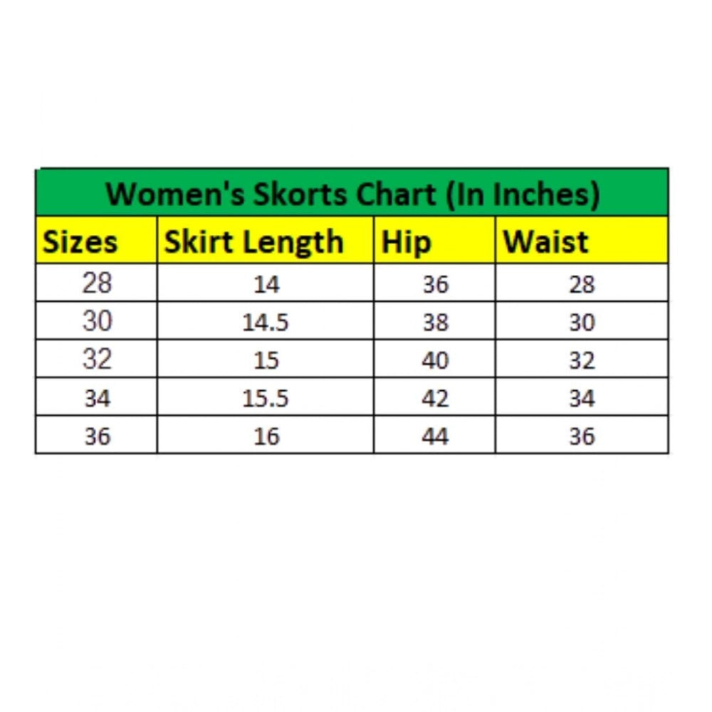 HD Women's Denim Lycra Solid Zip Closure Skorts (Navy)
